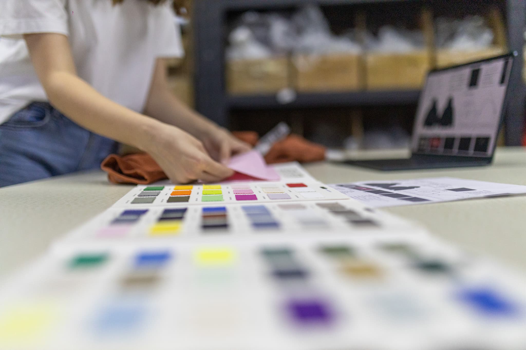 TYX product development team working on patterns, technical specifications and fabric review